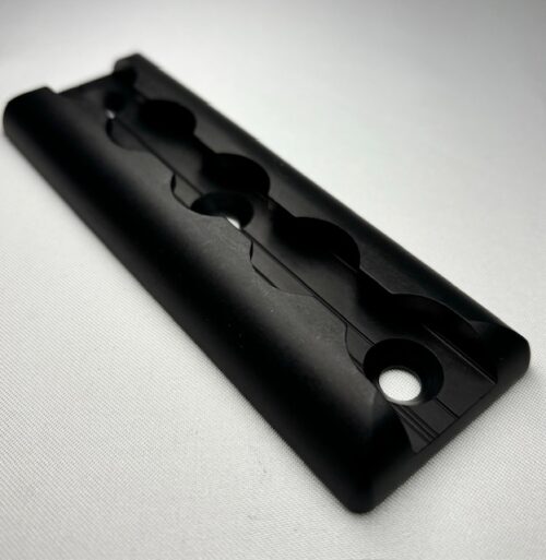 Anodized Black 5" Double Stud Top Plate L-Track