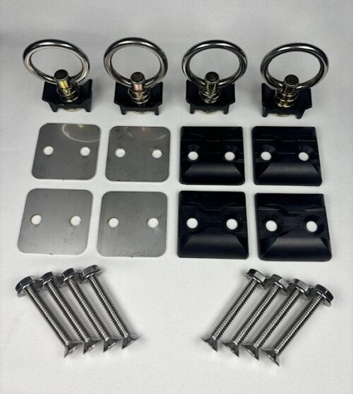 Black L-Track Single Stud Plate Kit (4-pack)